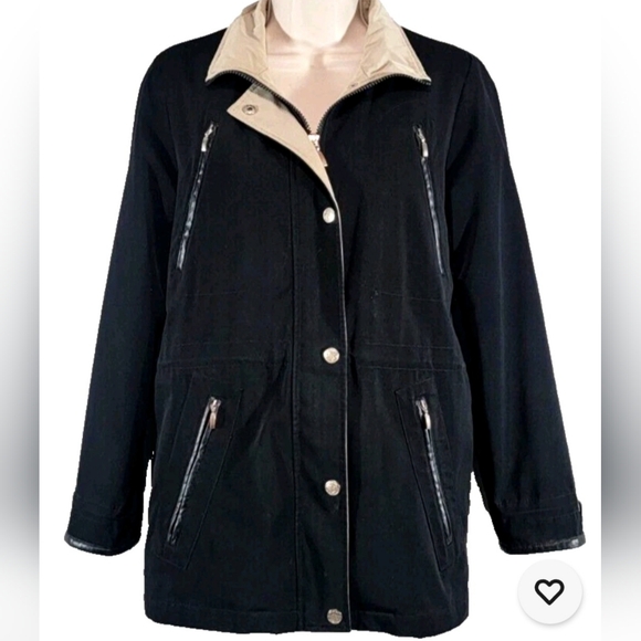 Liz Claiborne Women's Black and Tan Jacket - Picture 1 of 3